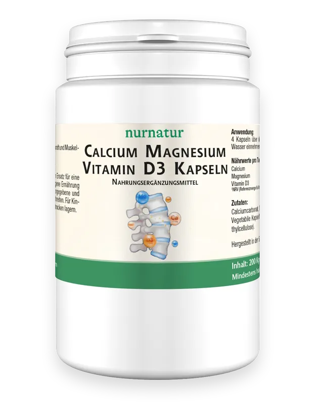 Calcium Magnesium Vitamin D3 Kapseln (200 Kapseln) Nur Heute