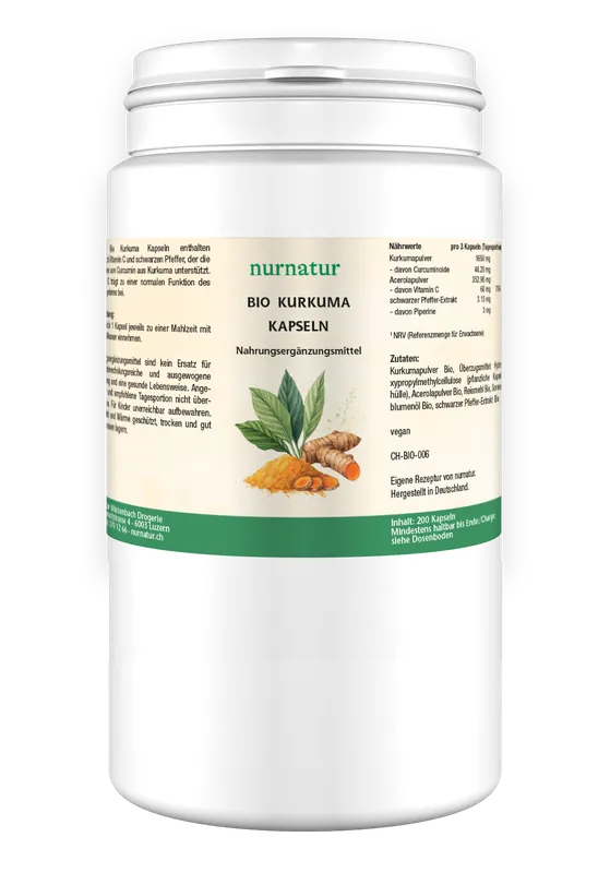 Bio Kurkuma Kapseln (200 Kapseln) Jetzt Bestellen