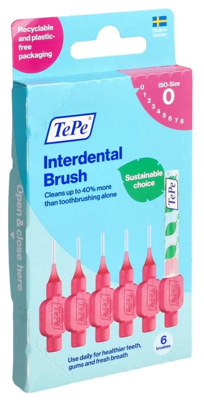 TePe Interdental Brush (6 Stück pink Size 0) Jetzt Kaufen