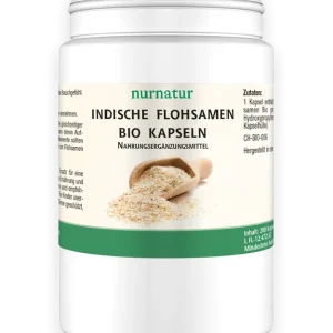Markenware Indische Flohsamen Bio Kapseln (200 Kapseln)