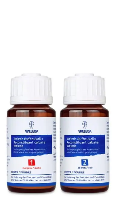 Ausverkauf Weleda Aufbaukalk 1+2 Plv (90 Gramm)