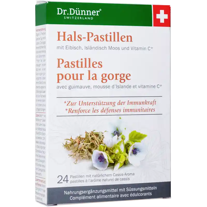 Dr. Dünner Eibisch und isländisch Moos Pastillen (24 Pastillen) Zertifiziert