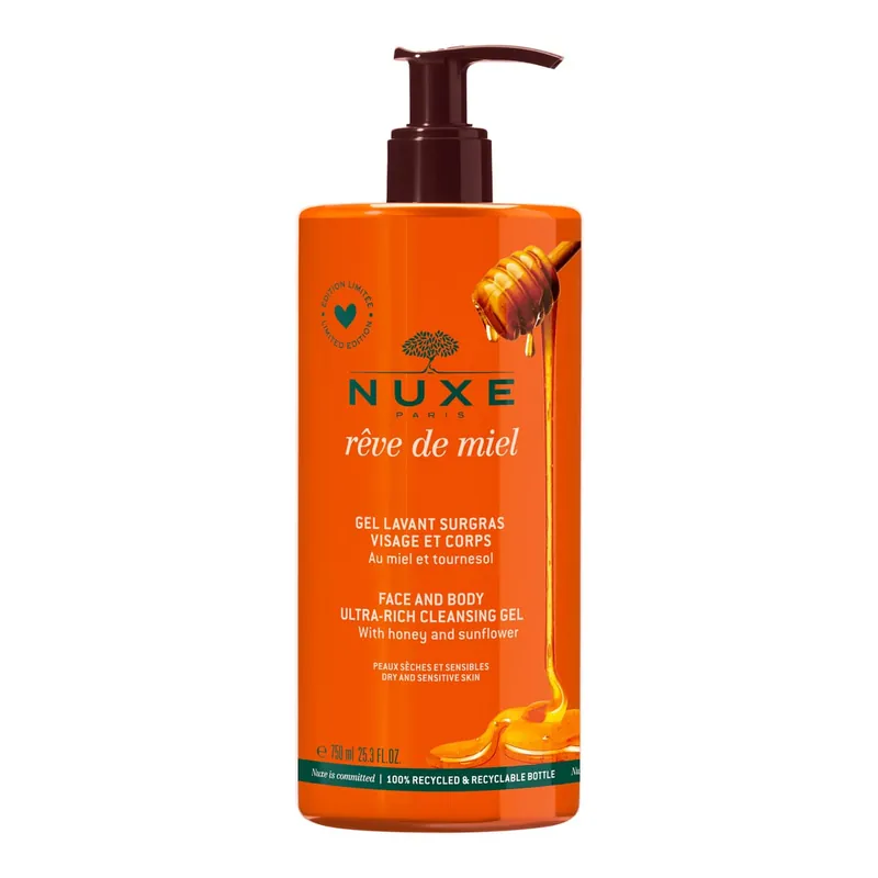 Neue Ware Nuxe Rêve de Miel rückfettendes Waschgel (750 ml)