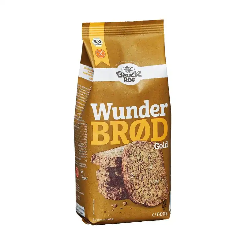 Zertifiziert Bauckhof Bio Wunderbrot Gold glutenfrei (600 g)