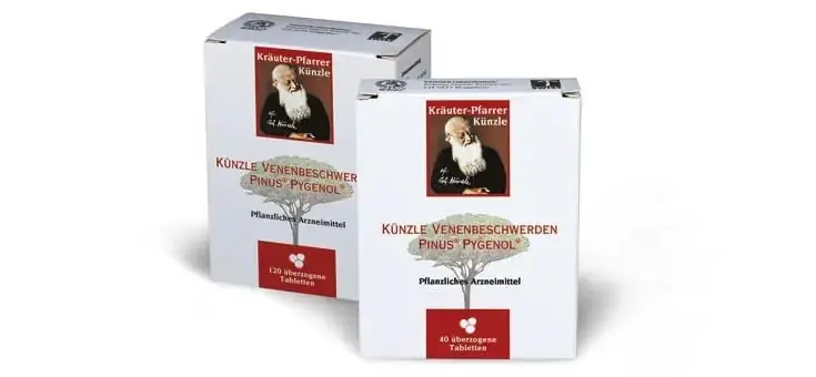 Sichere Zahlung Künzle Venenbeschwerden Pinus® Pygenol®, überzogene Tabletten (40 Tabletten)