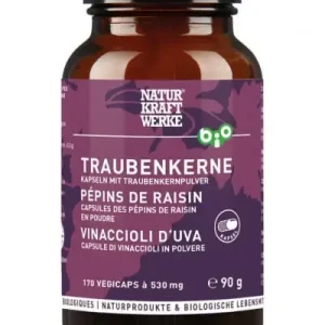 Bestseller Naturkraftwerke Traubenkernpulver Kapseln (530mg)