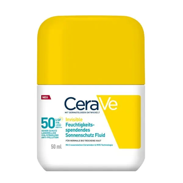 Sonderangebot CERAVE Sonnenschutz Fluid Gesicht invisible feuchtigkeit LSF50 (50 ml)