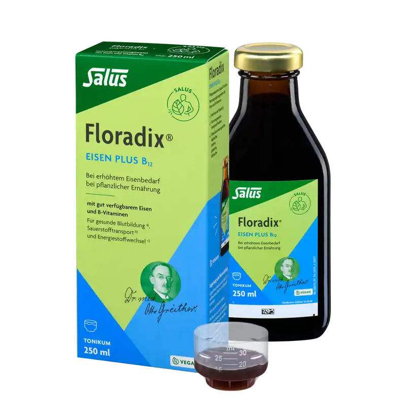 Neu Im Sortiment Floradix Eisen plus B12 (250 ml)