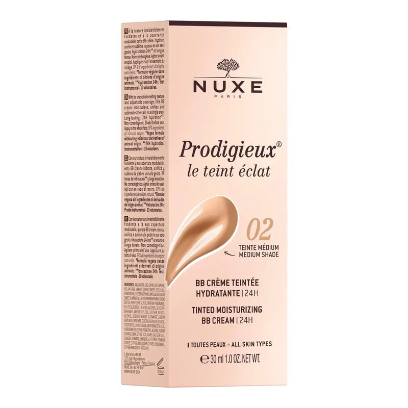 Versand Am Gleichen Tag Nuxe Soins Prodigieux Le Teint Eclat BB Cream (30 ml 02 Médium)