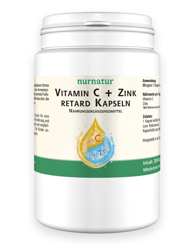 Vitamin C + Zink retard Kapseln (200 Kapseln) Letzte Chance