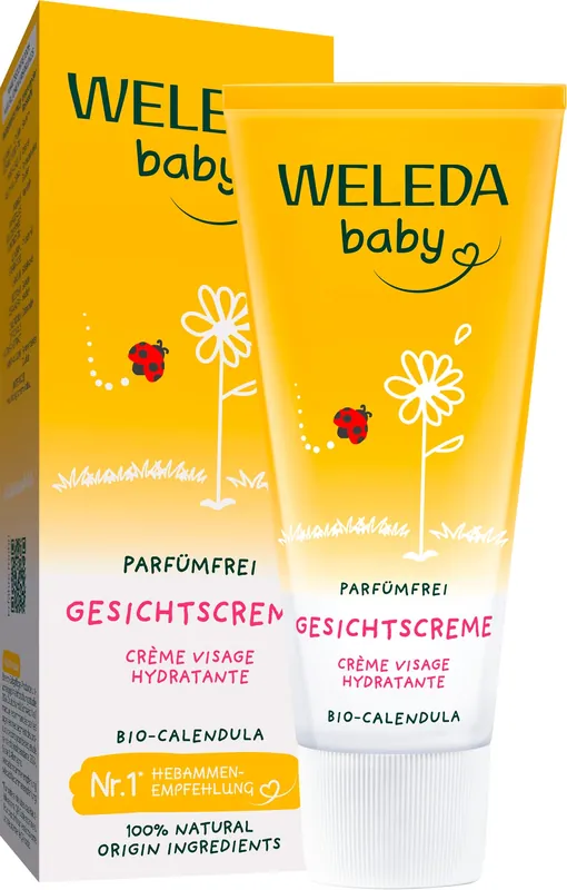 Must-Have Weleda Baby Calendula Gesichtscreme Parfümfrei (50 ml)