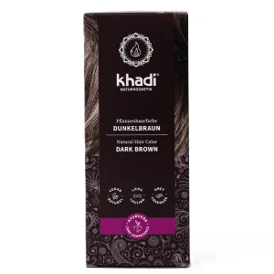 Geprüft Khadi Pflanzenhaarfarbe Dunkelbraun (100 Gramm)