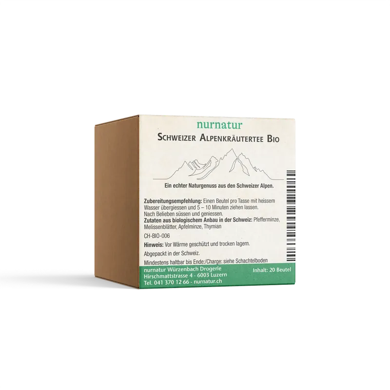 Schweizer Alpenkräutertee Bio (20 Beutel) Markenprodukt