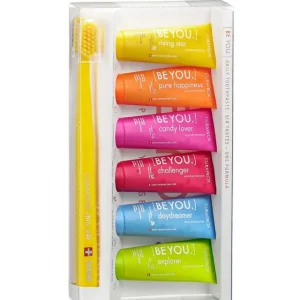 Sonderangebot Curaprox Zahnpasta Be You Six Taste Pack (10ml + Zahnbürste)