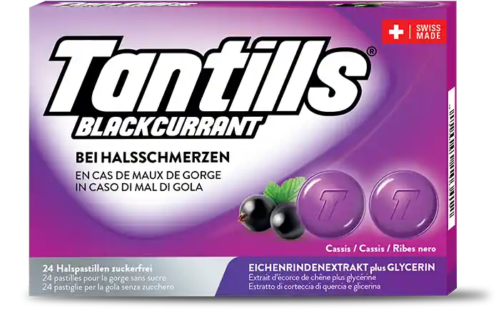 Tantills Halspastillen Blackcurrant (24 Stück) Sonderangebot