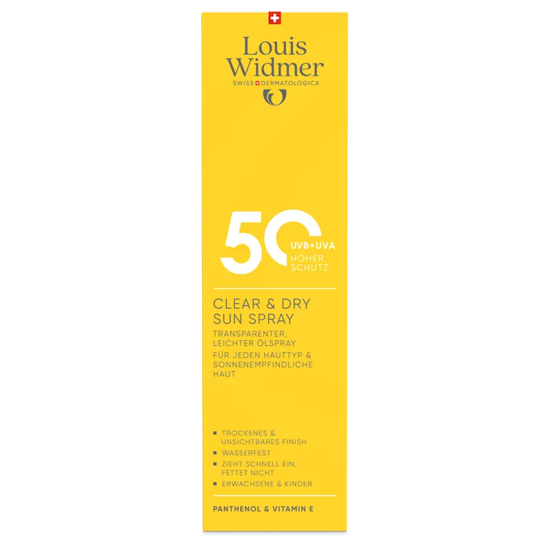 Beliebt WIDMER Clear & Dry Sun Spray LSF50 (200ml ohne Parfüm)