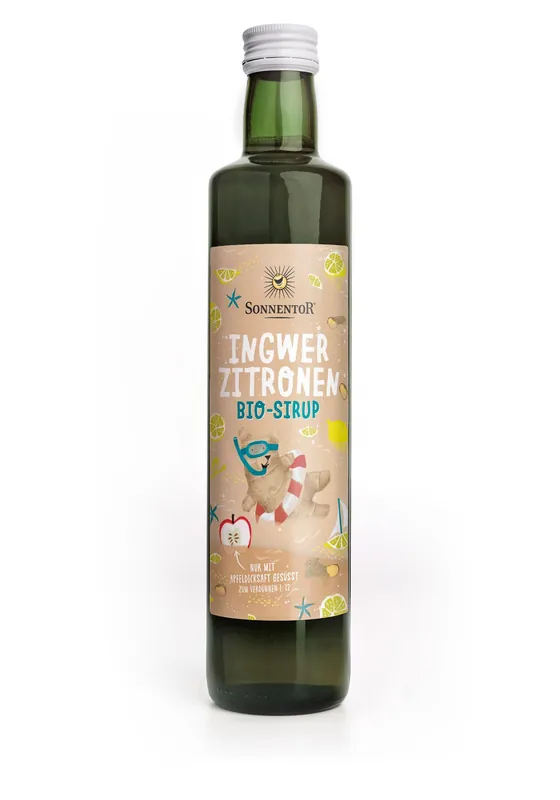 Neue Ware SONNENTOR Ingwer-Zitronen Sirup Bio (500 ml)
