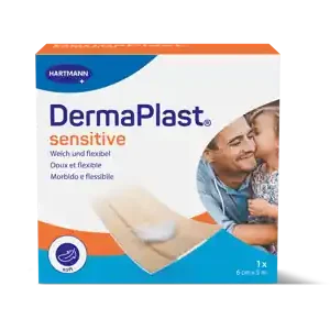 DermaPlast Sensitive zuschneidbar Rolle (1 Stk. 6 cm x 5 m) Zertifiziert
