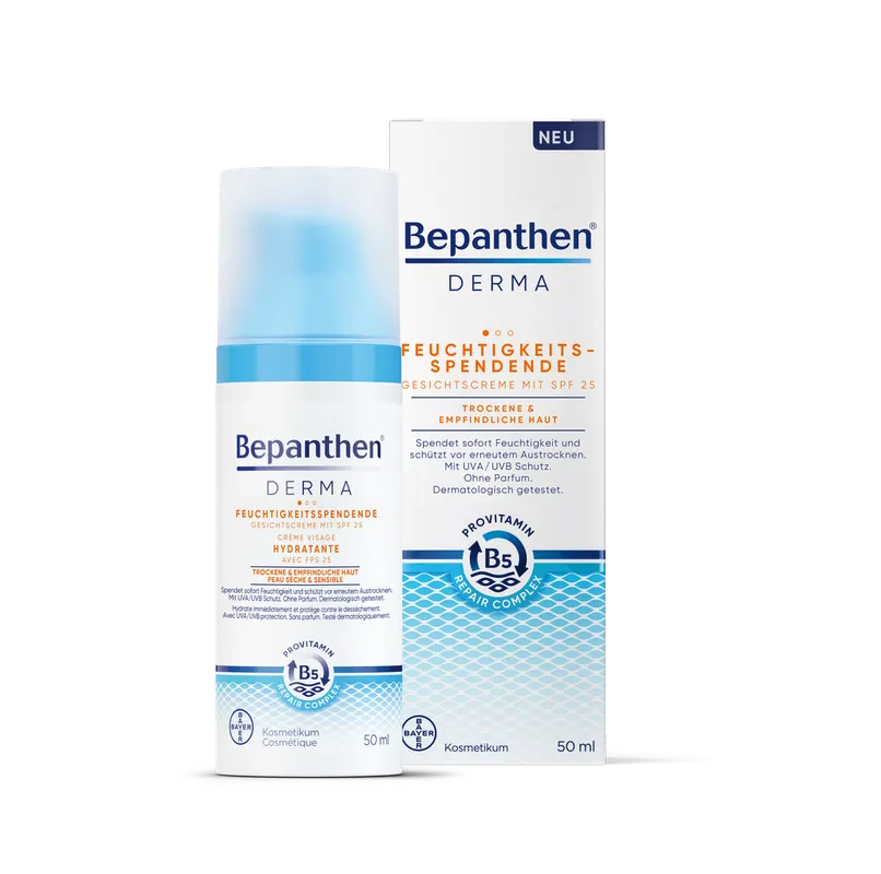 Aktuell Bepanthen Derma Feuchtigkeitsspendende Gesichtscreme (50ml)