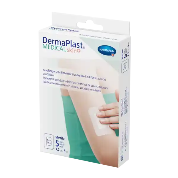 Sonderangebot DERMAPLAST Medical skin+ 5 Pflaster (7.2 x 5cm)