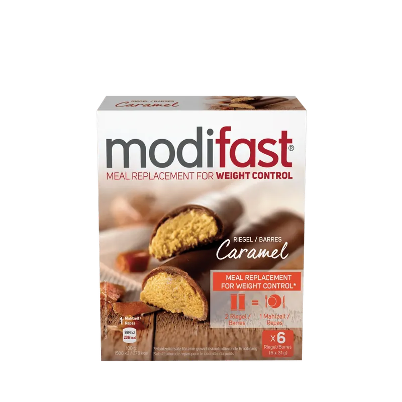 Solange Der Vorrat Reicht Modifast Riegel (6 Riegel Caramel)