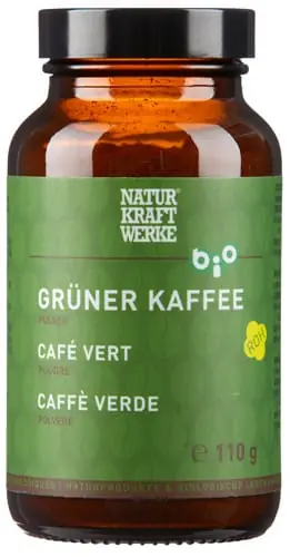 Zertifiziert Naturkraftwerke Grüner Kaffee (110 Gramm Pulver)