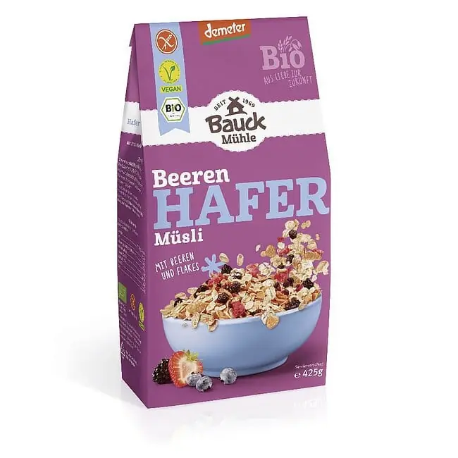 Knallerangebot Bauck Mühle Bio Hafer Müsli Beeren glutenfrei (425 g)
