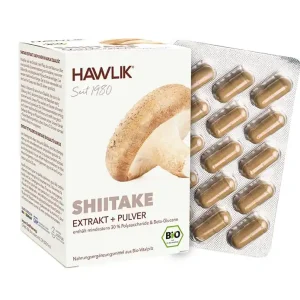 Hawlik Bio Shiitake Extrakt + Pulver (120 Kapseln) Zertifiziert