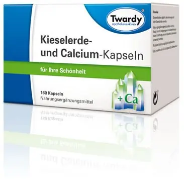 Twardy Kieselerde- und Calcium-Kapseln (160 Kapseln) Versand Am Gleichen Tag