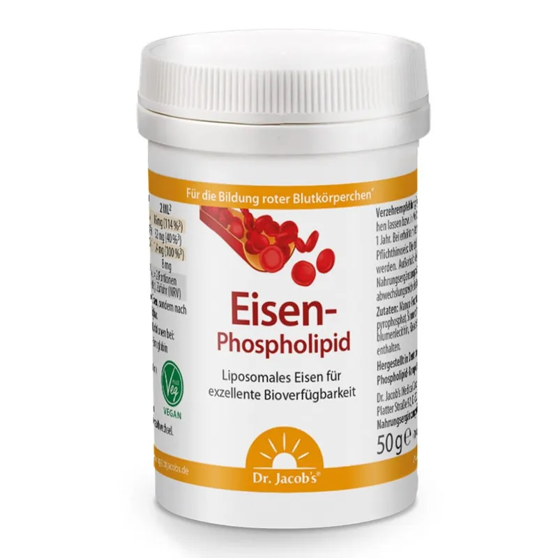 DR. JACOB‘S Eisen-Phospholipid Pulver Mango (50 g) Neuheit