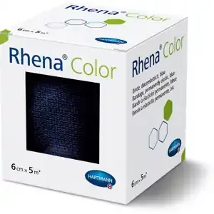 Neu RHENA Color Elastische Binden (Blau, 6cmx5m)