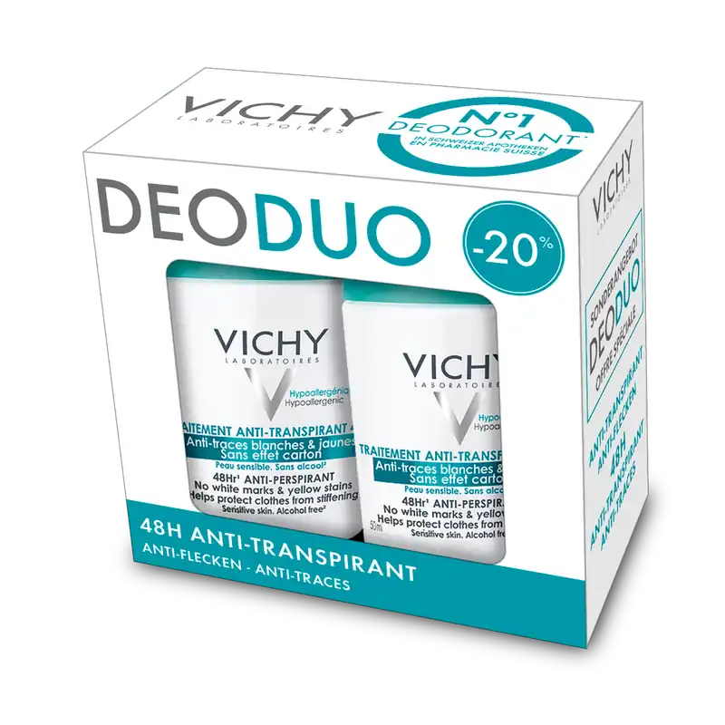 Direktkauf VICHY Deodorant Roll-on Anti-Transpirant 48h Anti-Flecken (50 ml)