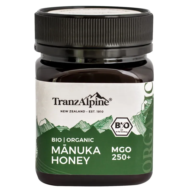 Hoyer Tranzalpine Manuka Honig Bio Qualität 250MGO (250 Gramm) Nur Für Kurze Zeit