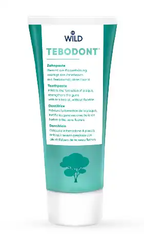 Neue Ware Tebodont Zahnpaste ohne Fluorid (75 ml Tube)