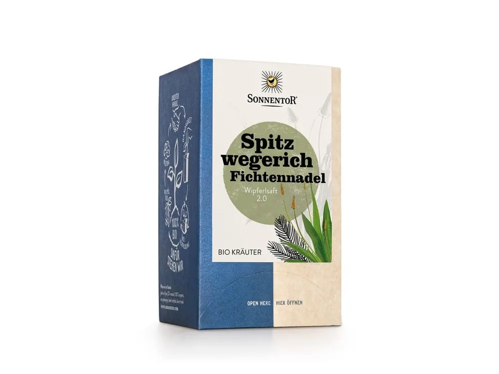 Sonnentor Spitzwegerich Fichtennadel Tee Beutel BIO (18 Btl.) Schneller Versand