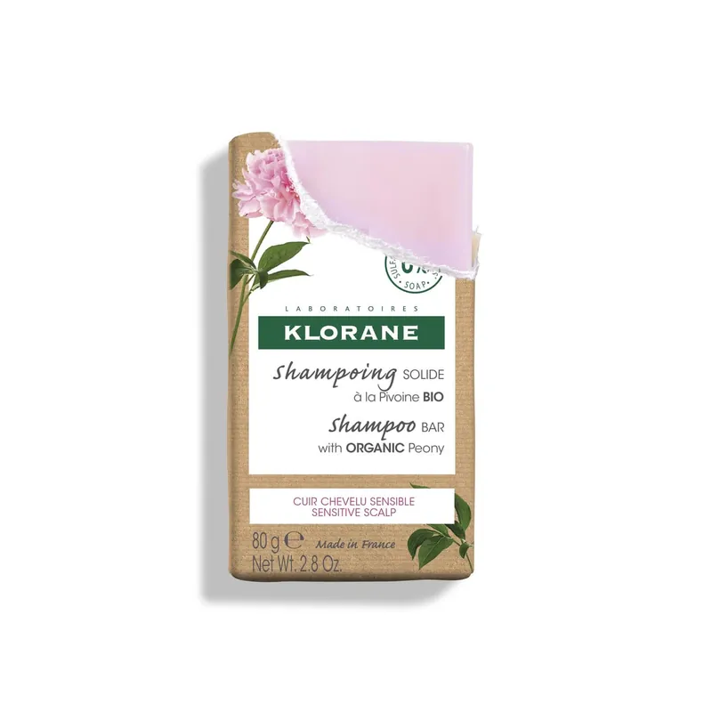 Neue Kollektion Klorane Shampoo-Bar mit BIO-Pfingstrose (80 g)