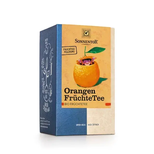 SONNENTOR Orangen Früchte Tee BIO (18 Teebeutel) Neu Im Sortiment