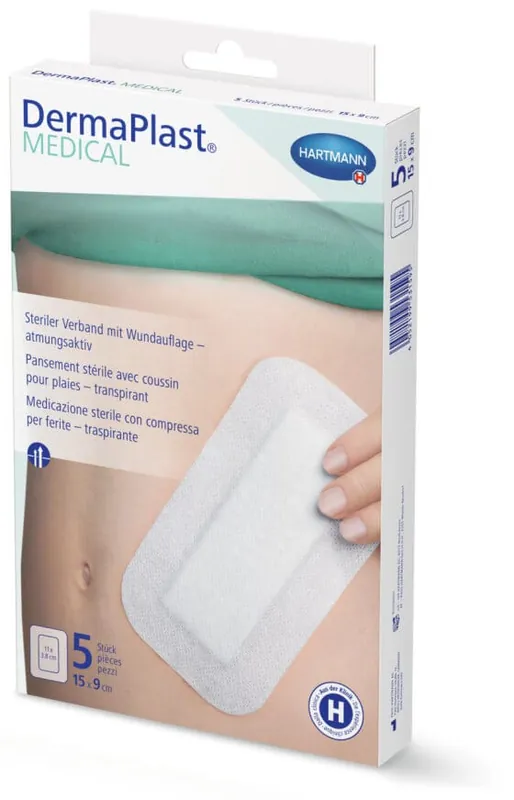 DermaPlast Medical Vliesverband (5 Stk. 15 x 9 cm) Preis Gesenkt