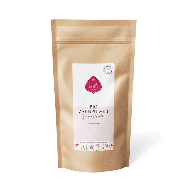 Zertifiziert Eliah Sahil Bio Zahnpulver Ginseng Nelke (200 Gramm)