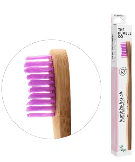 Günstig Humble Brush Holz-Zahnbürste Erwachsene lila (Zahnbürste)