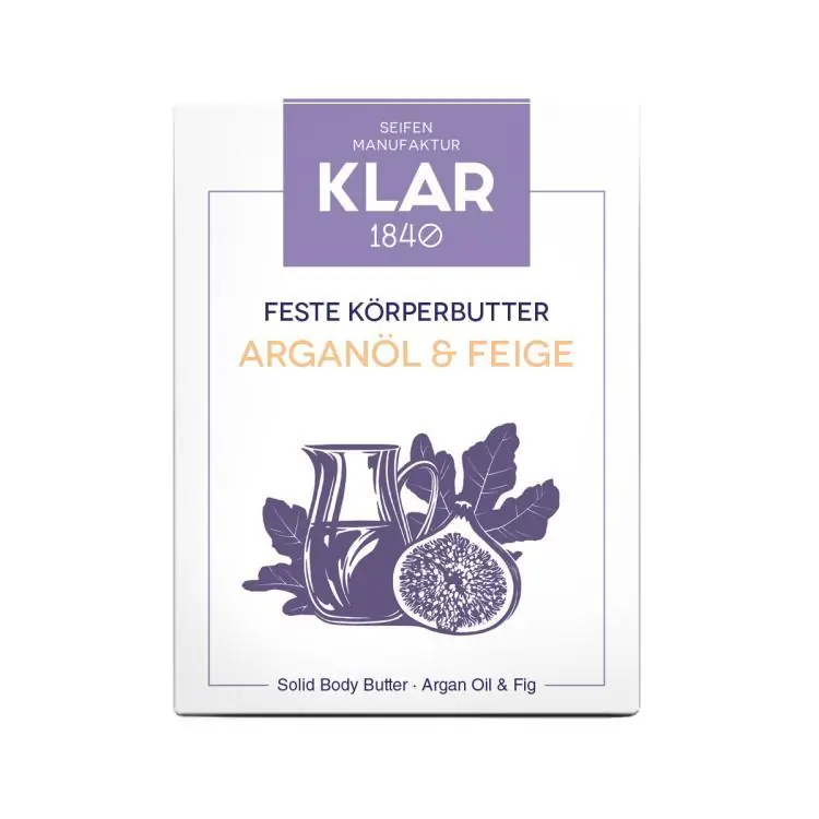 Markenprodukt Klar feste Körperbutter Arganöl & Feige