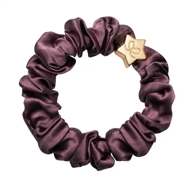 Bestpreis ByEloise Gold Star Silk Scrunchie Mulberry