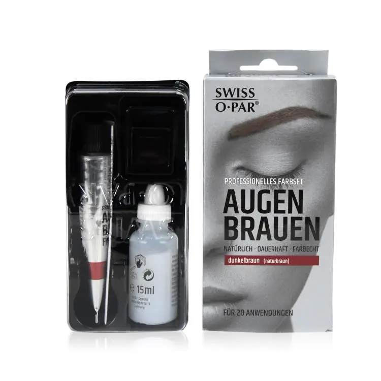 Swiss O-Par Augenbrauen + Wimpernfarbe dunkelbraun Neu