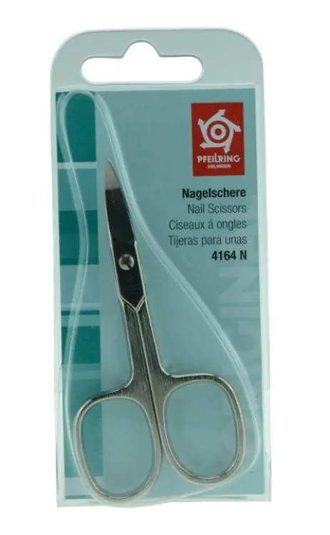 Saisonangebot Pfeilring Nagelschere 4165- 9 cm gebogen, vernickelt