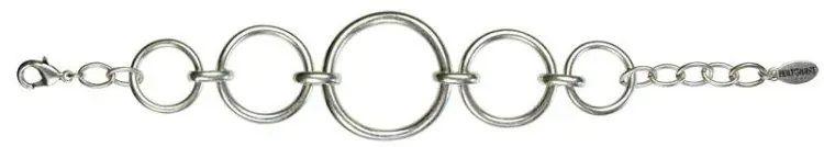 HULTQUIST Armreif versilbert mit 5 Ringen Rabatt
