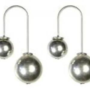 HULTQUIST Ohrstecker versilbert mit 2 Kugeln Saisonangebot