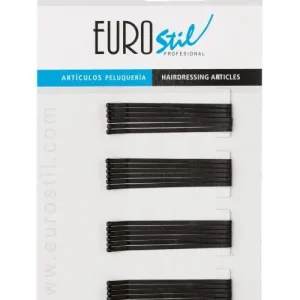 Neuheit Eurostil matte Anti-Rutsch-Haarnadeln schwarz