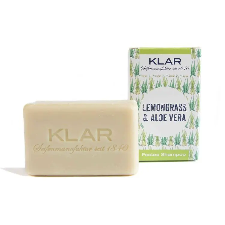 Klar festes Shampoo Lemongrass & Aloe Vera Super-Preis