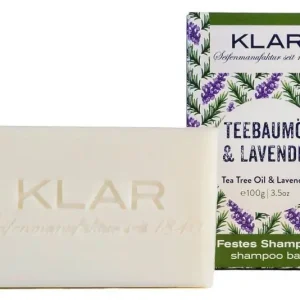 Zertifiziert Klar festes Shampoo Teebaumöl & Lavendel