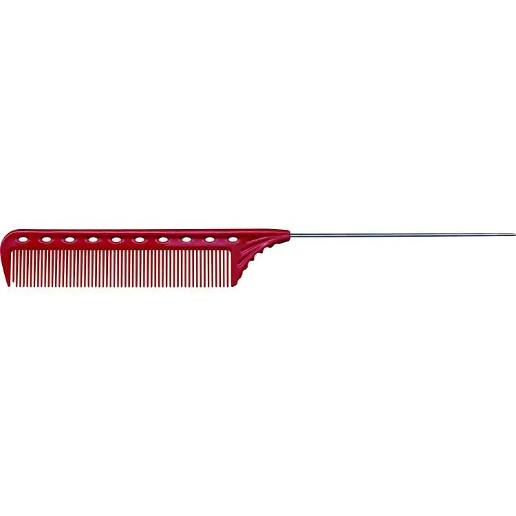 Nur Heute Y.S. Park Stielkamm Metallgriff YS-102 rot